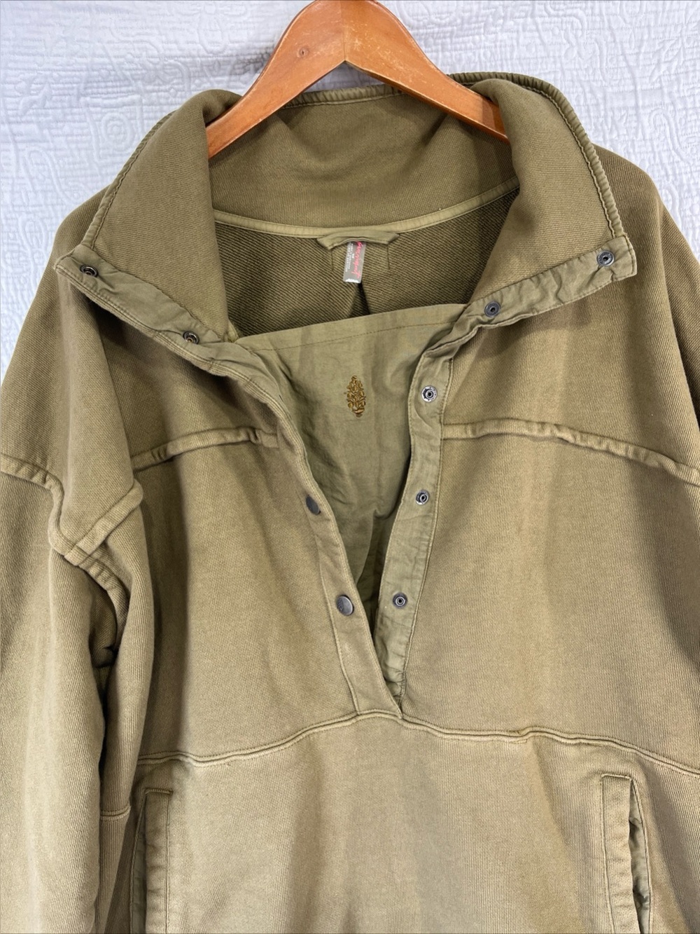 Free People Movement Sweatshirt in Tobacco Stash It Sweat Pullover Relaxed Med - Picture 2 of 16